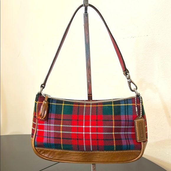 Coach Handbags - Coach 1941 Plaid Demi Wool and Leather Vintage Bag 8935